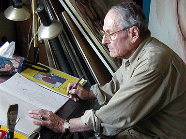 Peter Flinsch in his studio